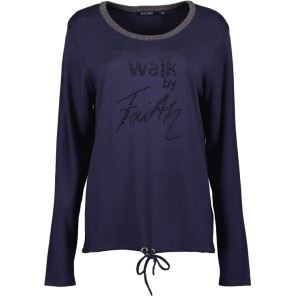 Blue Seven Pullover letters Nachtblauw